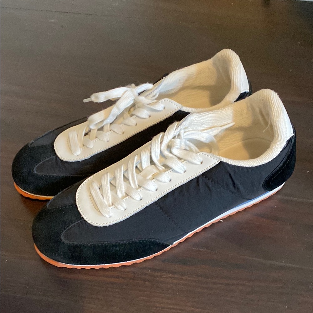Mango Black and White Fashion Sneakers